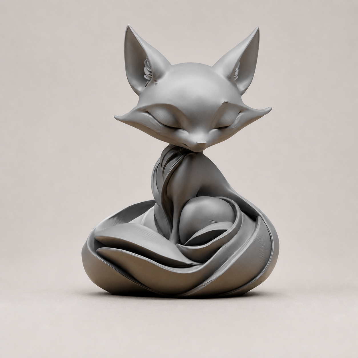 Schlafender Fuchs – freistehende Fuchs-Skulptur FehnFactory