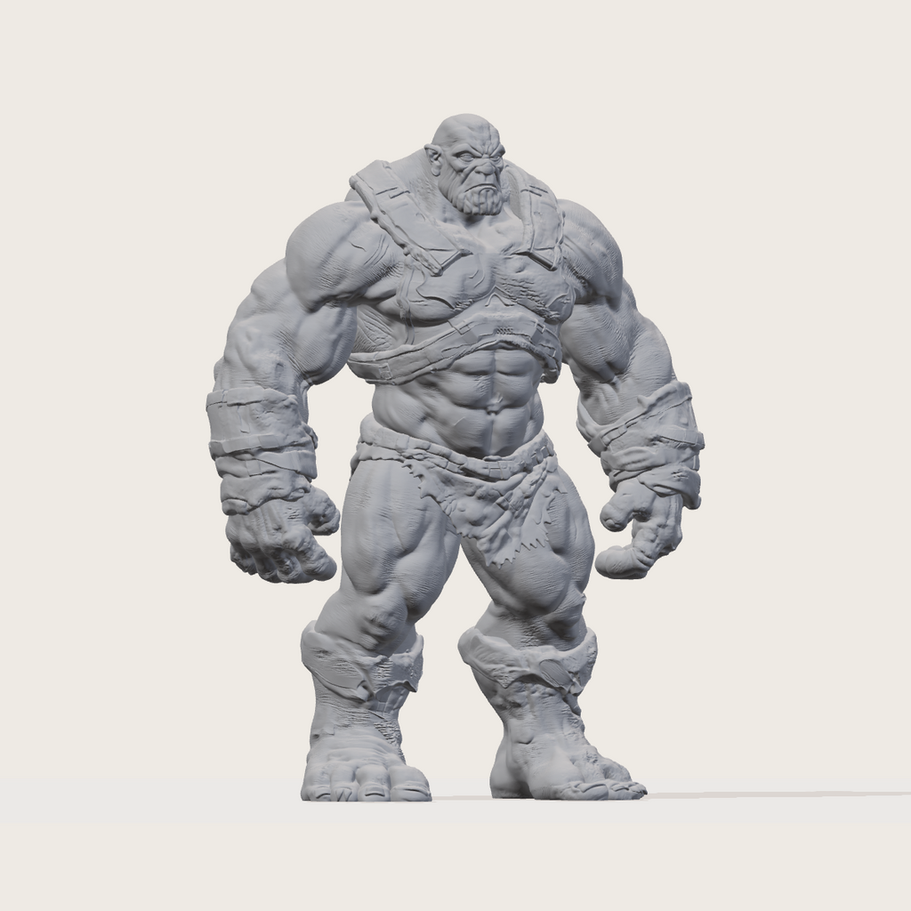 Fantasy-Koloss – freistehende Kriegerfigur mit wuchtigem Brustharnisch FehnFactory