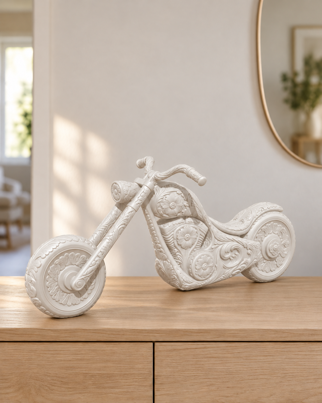 Chopper-Motorrad – 01 weiss