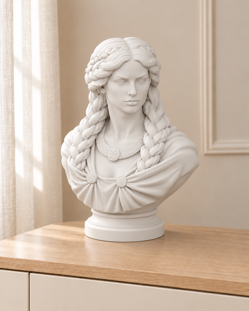Freya – nordische Büste – 01 weiss