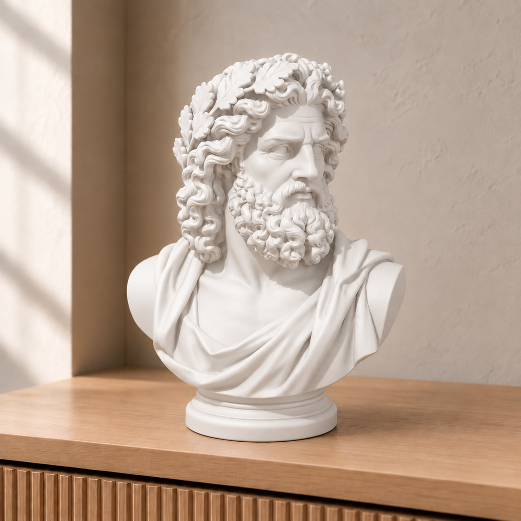 Zeus – antike Büste – 01 weiss