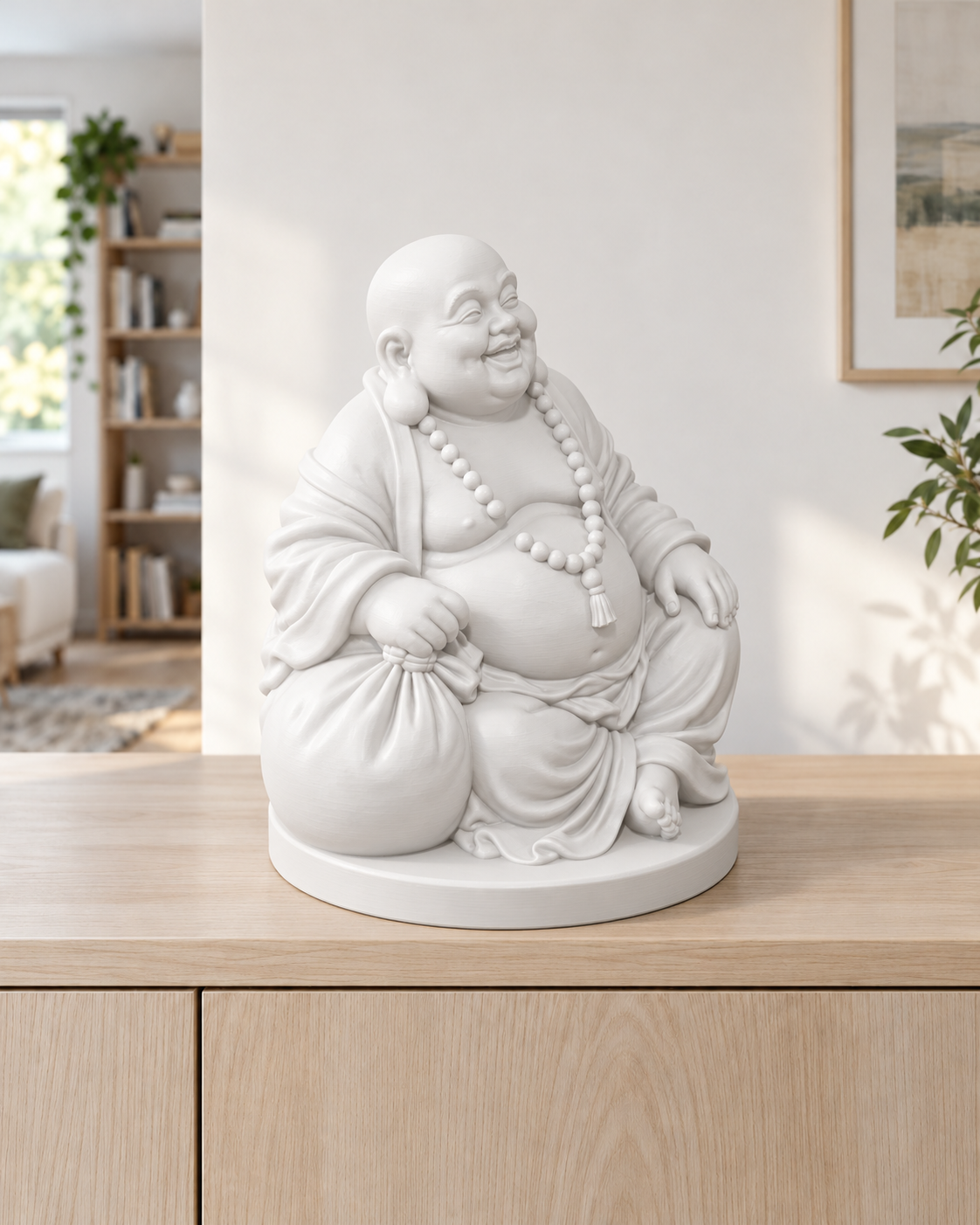 Lachender Buddha – 01 weiss