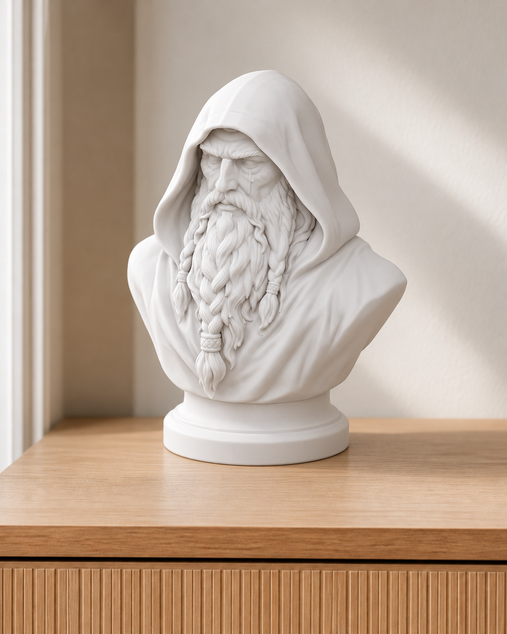 Odin – nordische Büste – 01 weiss