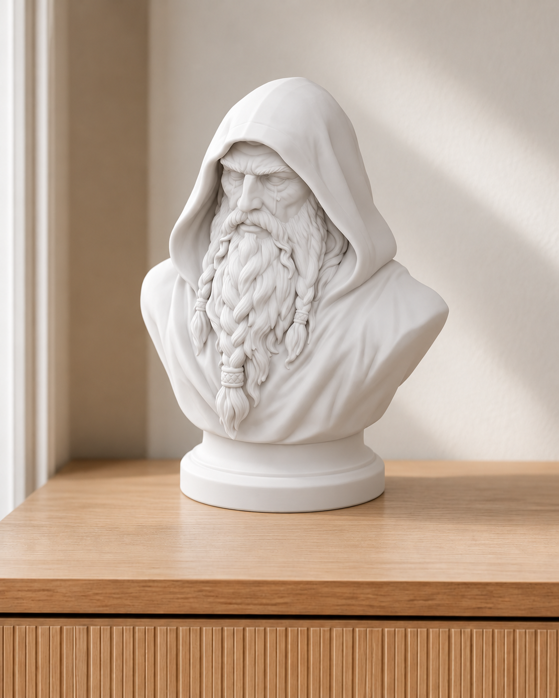 Odin – nordische Büste – 01 weiss