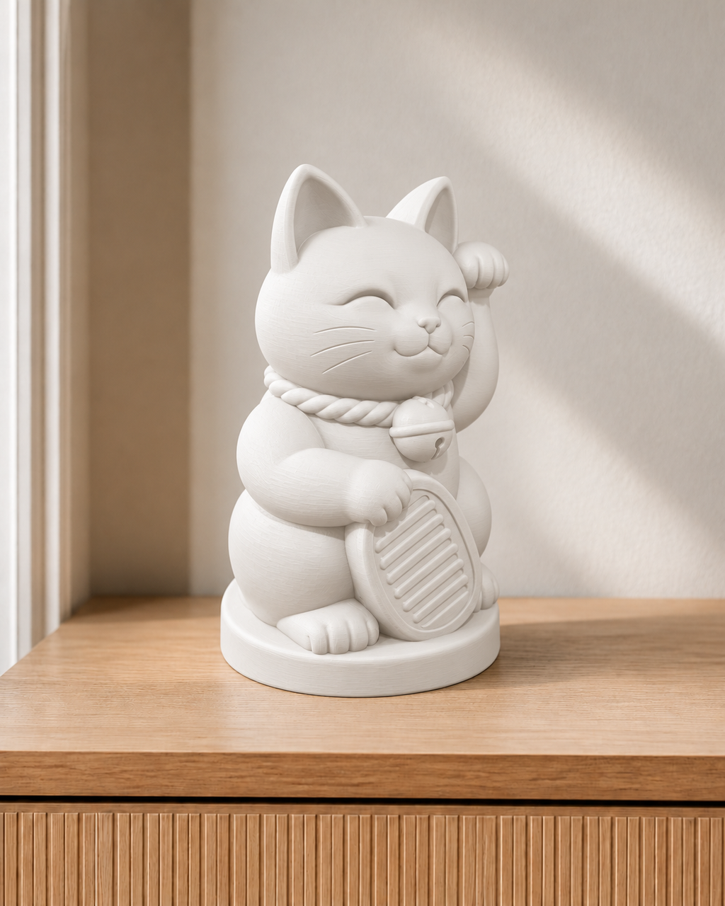 Glückskatze Maneki-neko – 01-weiss