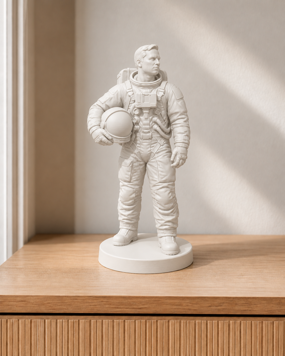 Astronaut mit Helm - Weiß – gedruckt
