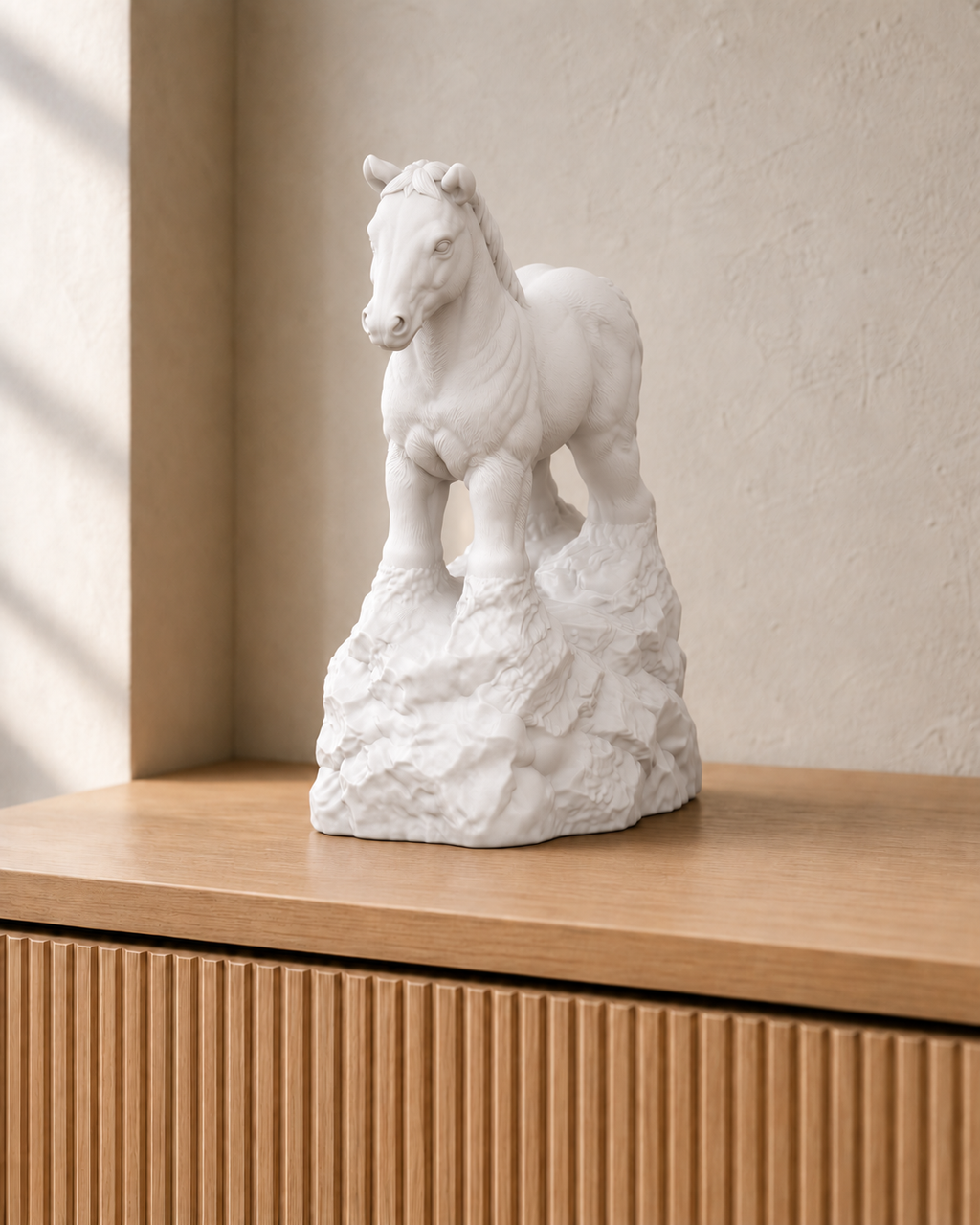 Fohlen stehend – Pferdefigur – 01 weiss
