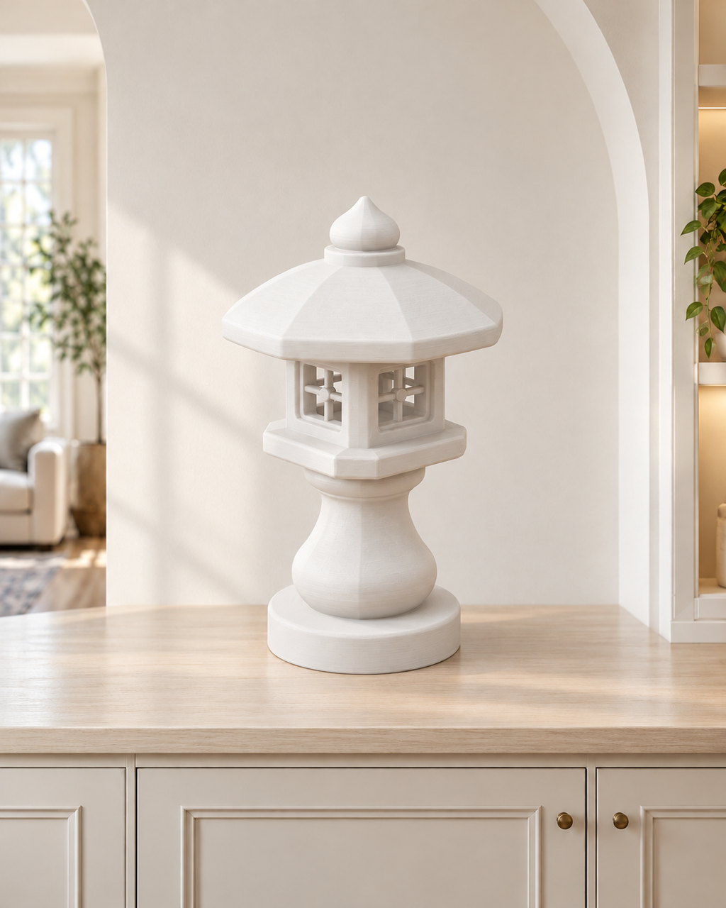 Japanische Steinlaterne – 01 weiss