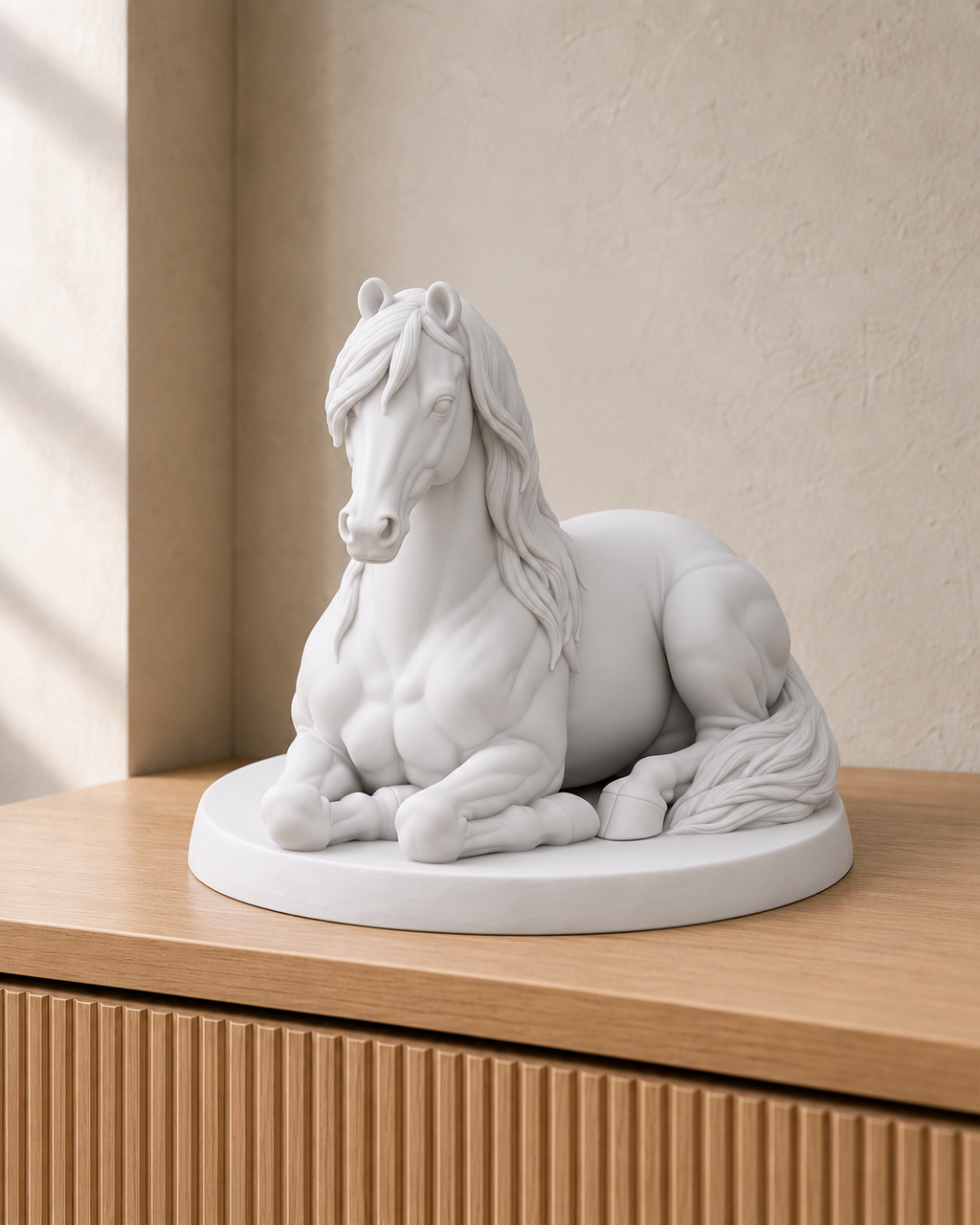 Araber liegend – Pferdefigur – 01 weiss