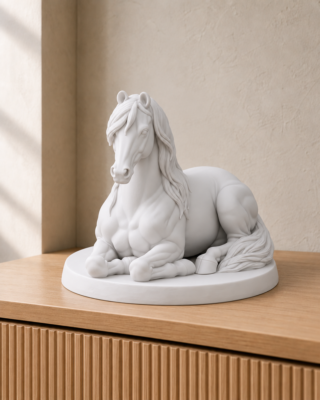 Araber liegend – Pferdefigur – 01 weiss