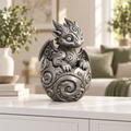Babydrache Ornament - Silber handbemalt Wohnzimmer
