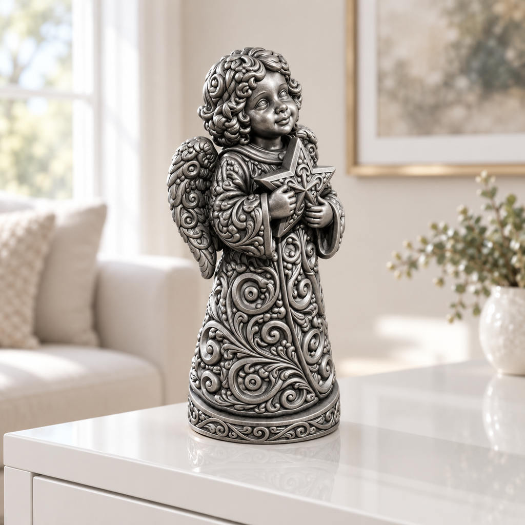 Christkind Ornament - Silber handbemalt Wohnzimmer