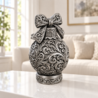 Christbaumkugel Ornament - Silber handbemalt Wohnzimmer