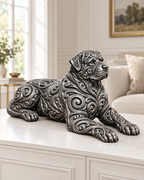 Rottweiler Ornament - Silber handbemalt Wohnzimmer
