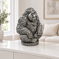 Orang-Utan Ornament - Silber handbemalt Wohnzimmer