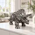 Triceratops Ornament - Silber handbemalt Wohnzimmer