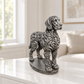 Deutsche Dogge Ornament - Silber handbemalt Wohnzimmer