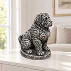 Golden Retriever Ornament - Silber handbemalt Wohnzimmer