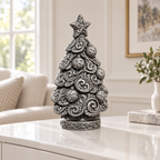 Weihnachtsbaum Ornament - Silber handbemalt Wohnzimmer