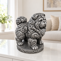 Chow Chow Ornament - Silber handbemalt Wohnzimmer