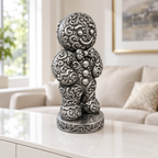 Lebkuchenmann Ornament - Silber handbemalt Wohnzimmer