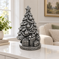 Baum mit Geschenken Ornament - Silber handbemalt Wohnzimmer