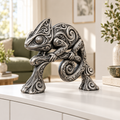 Chamäleon Ornament - Silber handbemalt Wohnzimmer