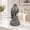 Steinadler auf Stamm Ornament - Silber handbemalt Wohnzimmer