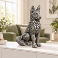 Hund Ornament - Silber handbemalt Wohnzimmer
