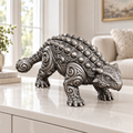 Ankylosaurus Ornament - Silber handbemalt Wohnzimmer