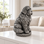 Bernhardiner Ornament - Silber handbemalt Wohnzimmer