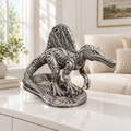Spinosaurus Ornament - Silber handbemalt Wohnzimmer