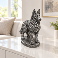 Deutscher Schäferhund Ornament - Silber handbemalt Wohnzimmer