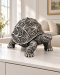 Sternschildkröte Ornament - Silber handbemalt Wohnzimmer