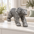 Eisbär Ornament - Silber handbemalt Wohnzimmer
