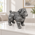 Mastino Napoletano Ornament - Silber handbemalt Wohnzimmer