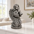 Engel mit Posaune Ornament - Silber handbemalt Wohnzimmer