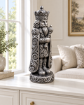 Nussknacker König Ornament - Silber handbemalt Wohnzimmer