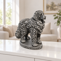 Leonberger Ornament - Silber handbemalt Wohnzimmer