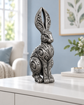 Hase Ornament - Silber handbemalt Wohnzimmer