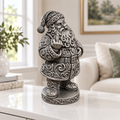 Frecher Weihnachtsmann Ornament - Silber handbemalt Wohnzimmer
