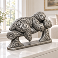 Faultier auf Ast Ornament - Silber handbemalt Wohnzimmer