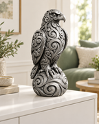 Adler Ornament - Silber handbemalt Wohnzimmer