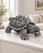 Schnappschildkröte Ornament - Silber handbemalt Wohnzimmer