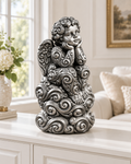 Puttenengel Ornament - Silber handbemalt Wohnzimmer