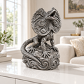 Kragenechse Ornament - Silber handbemalt Wohnzimmer