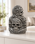 Totenkopfstapel Ornament - Silber handbemalt Wohnzimmer