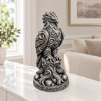 Harpyie auf Stamm Ornament - Silber handbemalt Wohnzimmer