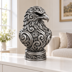 Adlerbüste Ornament - Silber handbemalt Wohnzimmer