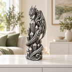 Kristalldrache Ornament - Silber handbemalt Wohnzimmer